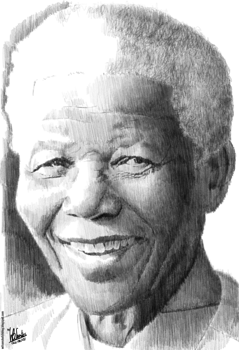 800x1172 Nelson Mandela (Pencil Drawing) - Mandela Sketch