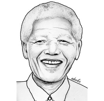 360x350 Nelson Mandela A Man We Love And Hate - Mandela Sketch