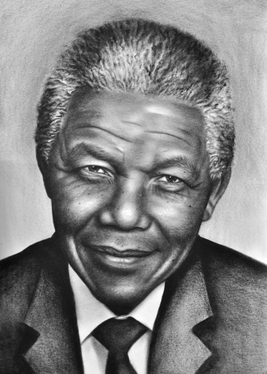850x1190 Nelson Mandela Drawings Sketch By Stefan Pabst - Mandela Sketch