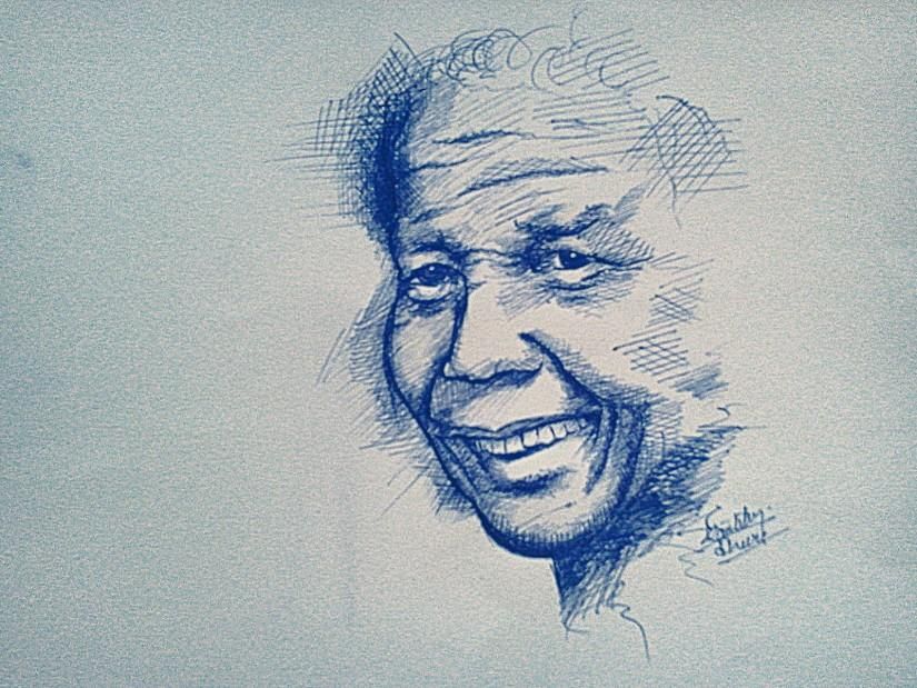 825x619 Nelson Mandela - Mandela Sketch