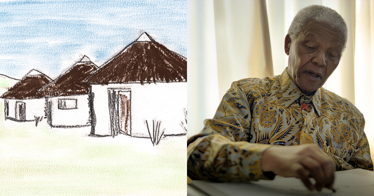 1200x630 Never Before Seen Drawings By Nelson Mandela Unveiled On His 100th - Mandela Sketch