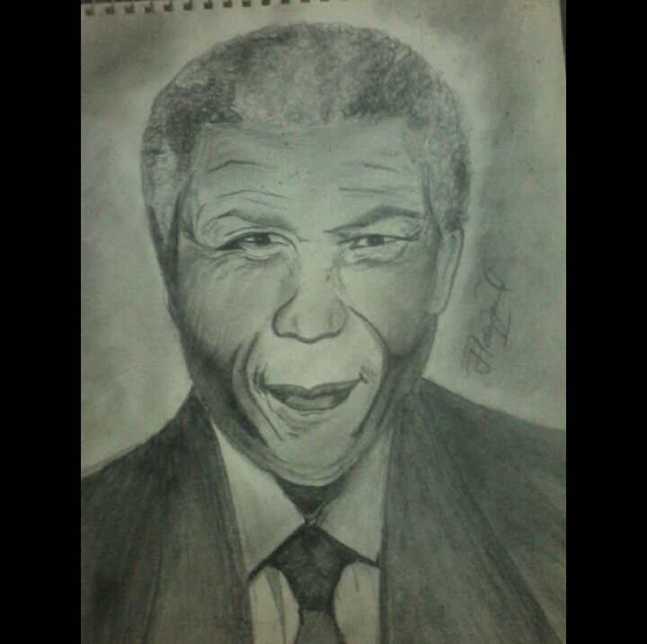 720x716 Sketch Of A Great Person, The Nelson Mandela Steemit - Mandela Sketch