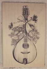 152x225 Inkadinkado Rubber Stamp Sketch Drum Musical Instrument Holly - Mandolin Sketch