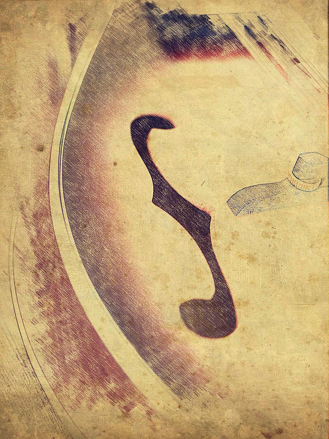 676x900 Mandolin Sketch Photograph By Brooke Roby - Mandolin Sketch