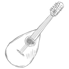 240x240 Mandolin Photos, Royalty Free Images, Graphics, Vectors Amp Videos - Mandolin Sketch