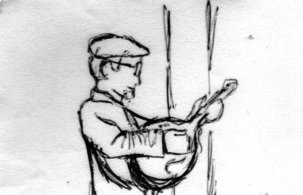 600x387 Strolling Mandolin - Mandolin Sketch
