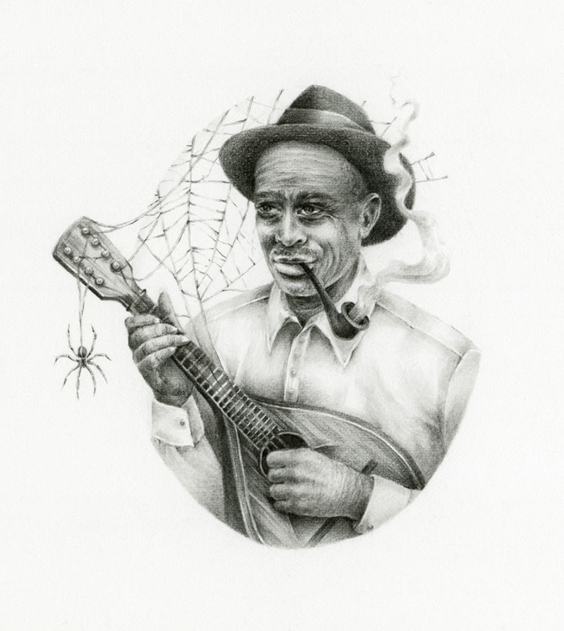 804x900 The Man With The Mandolin - Mandolin Sketch