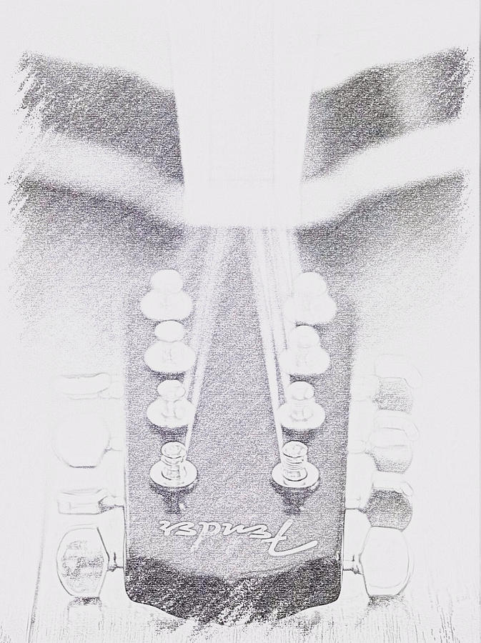 673x900 Fender Mandolin Sketch Photograph By Brooke Roby - Mandolin Sketch