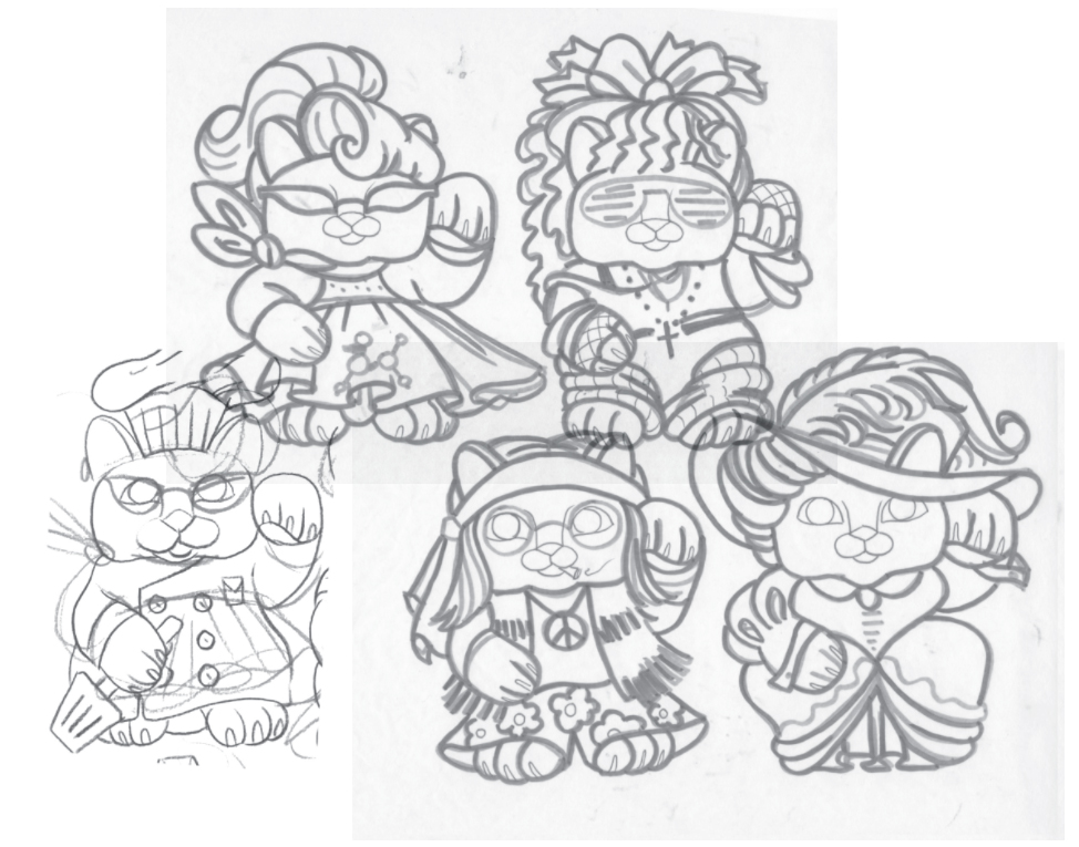 974x765 Illustration - Maneki Neko Sketch