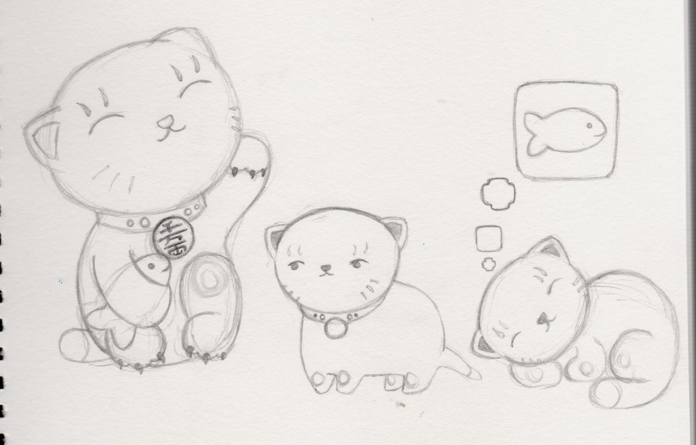 2434x1556 Maneki Neko Hanami Devlog - Maneki Neko Sketch