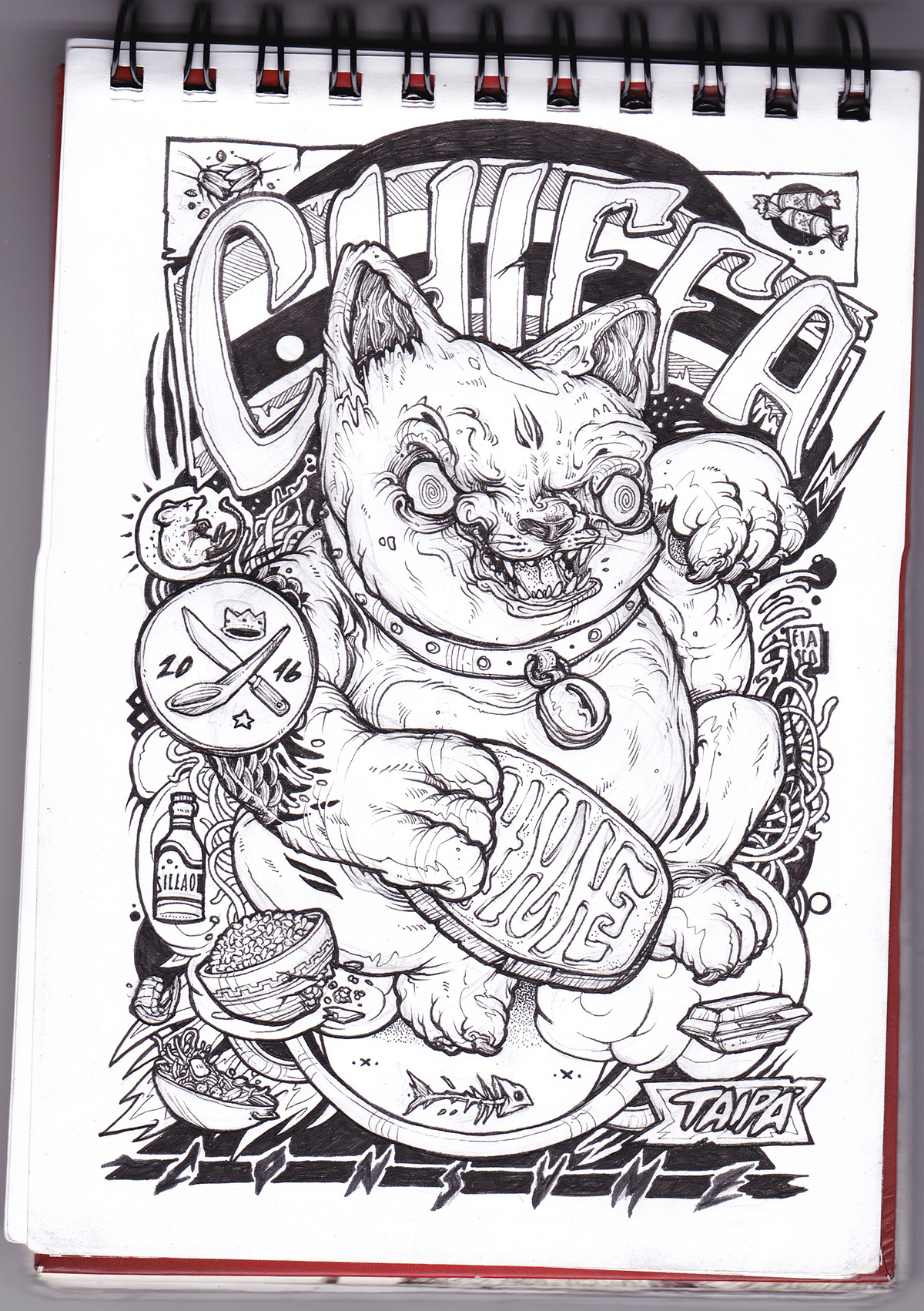 1200x1702 Maneki Neko On Behance - Maneki Neko Sketch