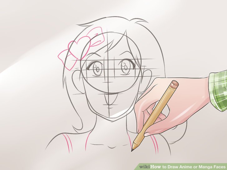 728x546 How To Draw Anime Or Manga Faces - Manga Face Sketch