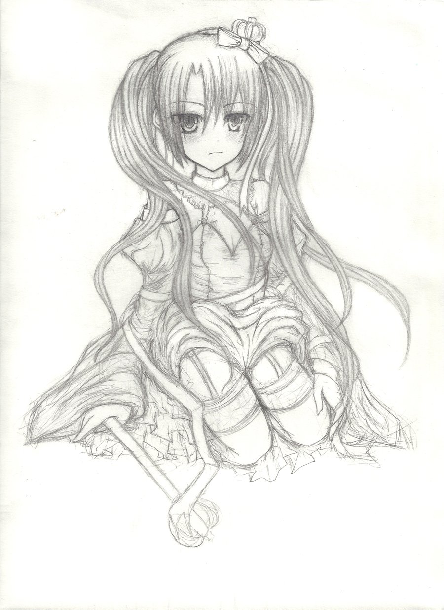900x1235 Manga Girl Sketch By Miyuchanthedemongirl - Manga Girl Sketch