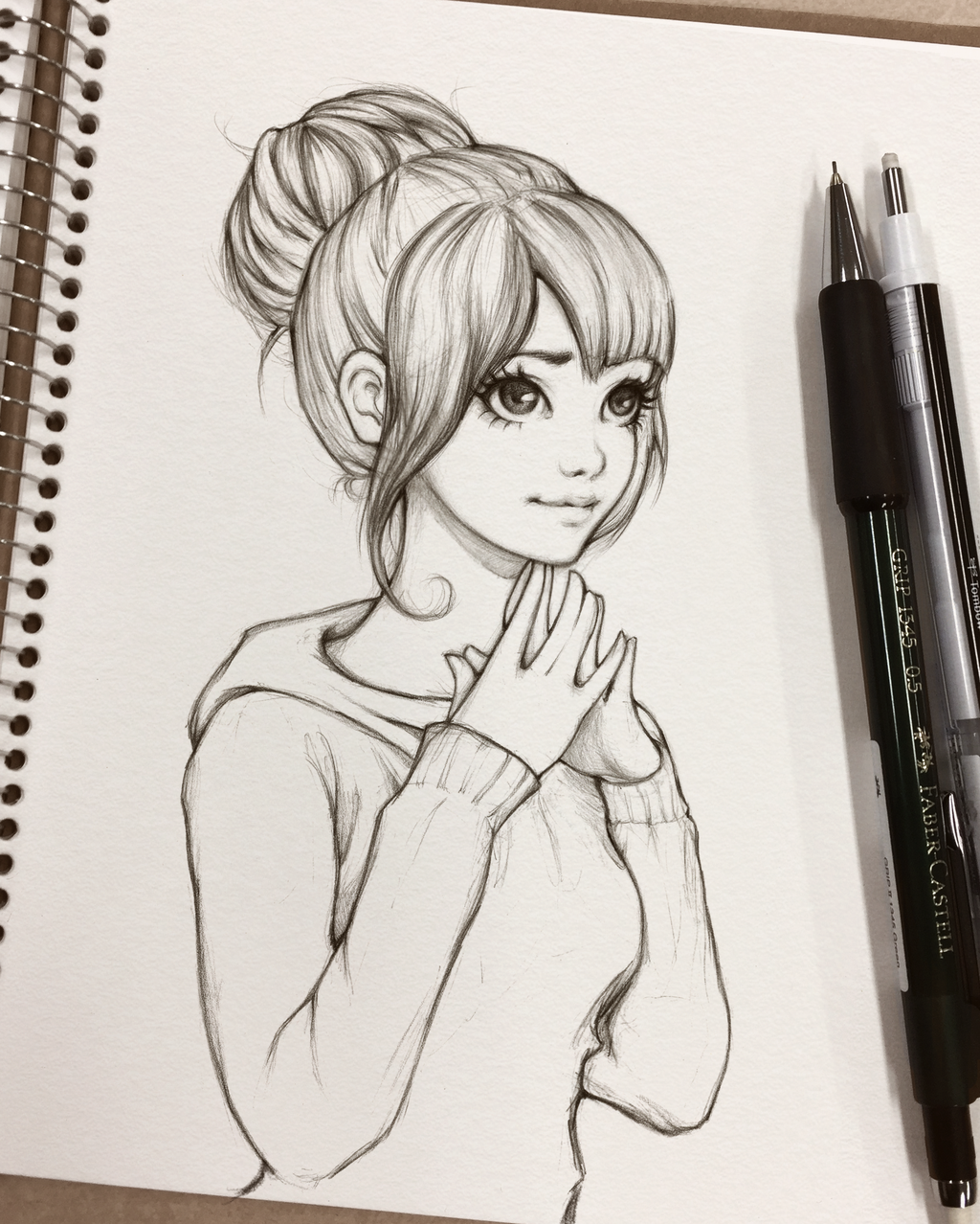 1024x1278 Student Girl - Manga Girl Sketch