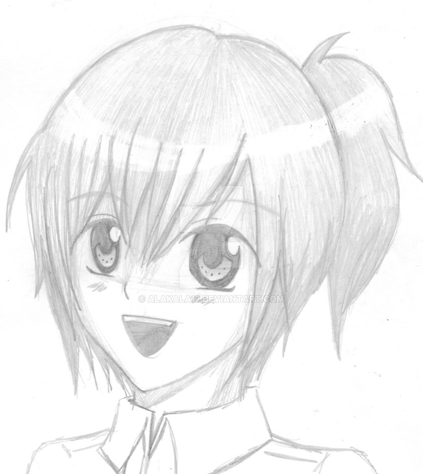 844x946 Cute Manga Girl! By Alakala12 - Manga Girl Sketch