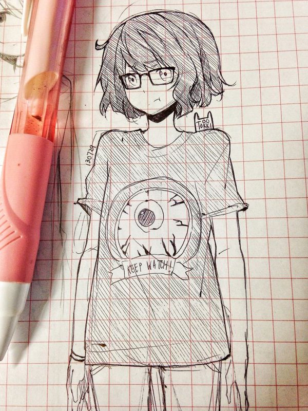 600x800 55 Beautiful Anime Drawings Art And Design - Manga Girl Sketch