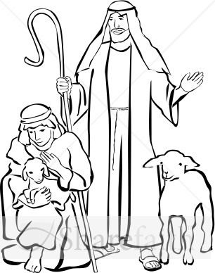 306x388 Shepherds Clipart Nativity Clipart - Manger Scene Sketch
