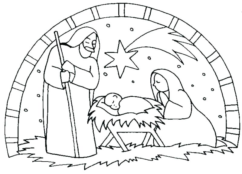 Manger Scene Sketch at Explore collection of
