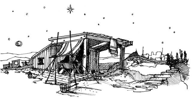 650x337 Stunning Jesus In Manger Drawings And Illustrations For Sale On - Manger Sketch