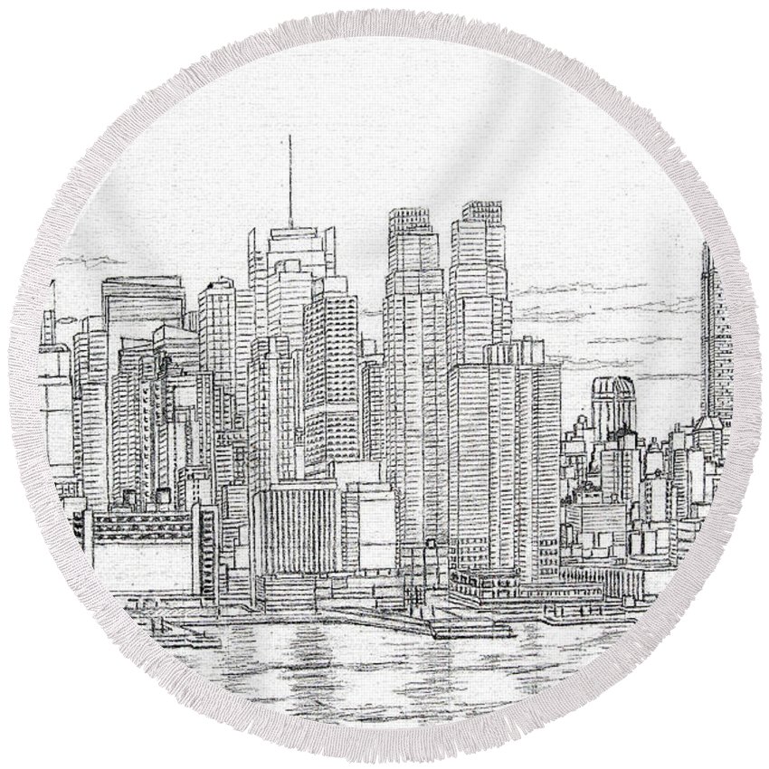 850x850 New York City - Manhattan Skyline Sketch