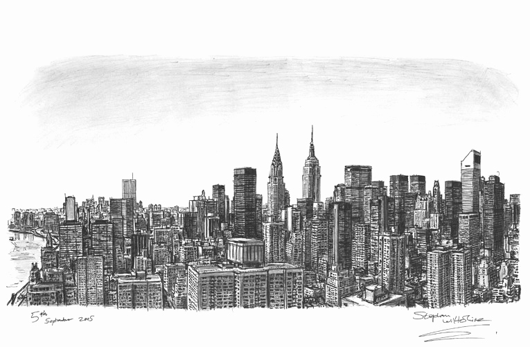 765x501 Cityscape Sketch Sketch Of The Chi Skyline Making Chicago Home - Manhattan Skyline Sketch