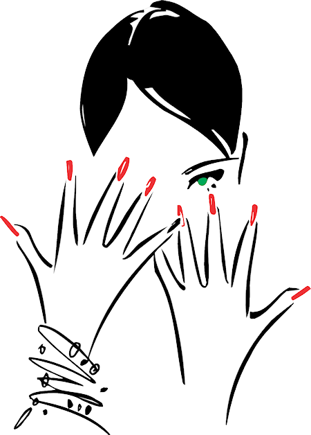 450x628 Logos Salon Manicura - Manicure Sketch