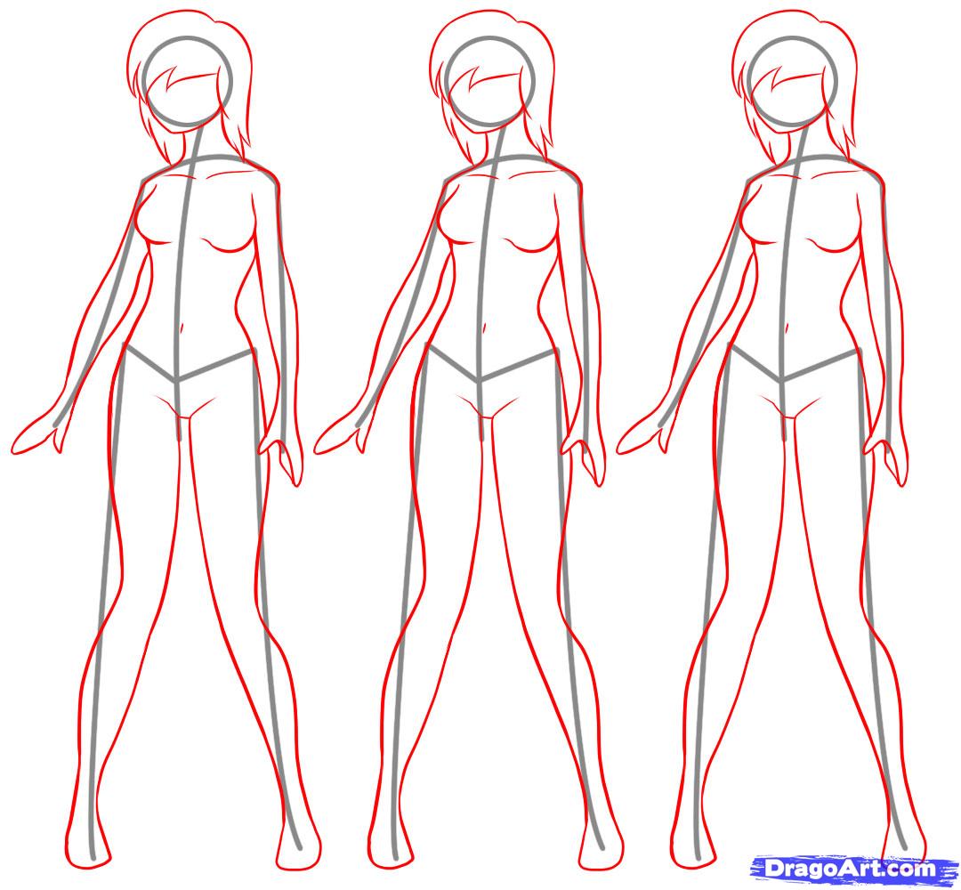 1080x1000 Drawn Fashion Female Mannequin - Mannequin Sketch