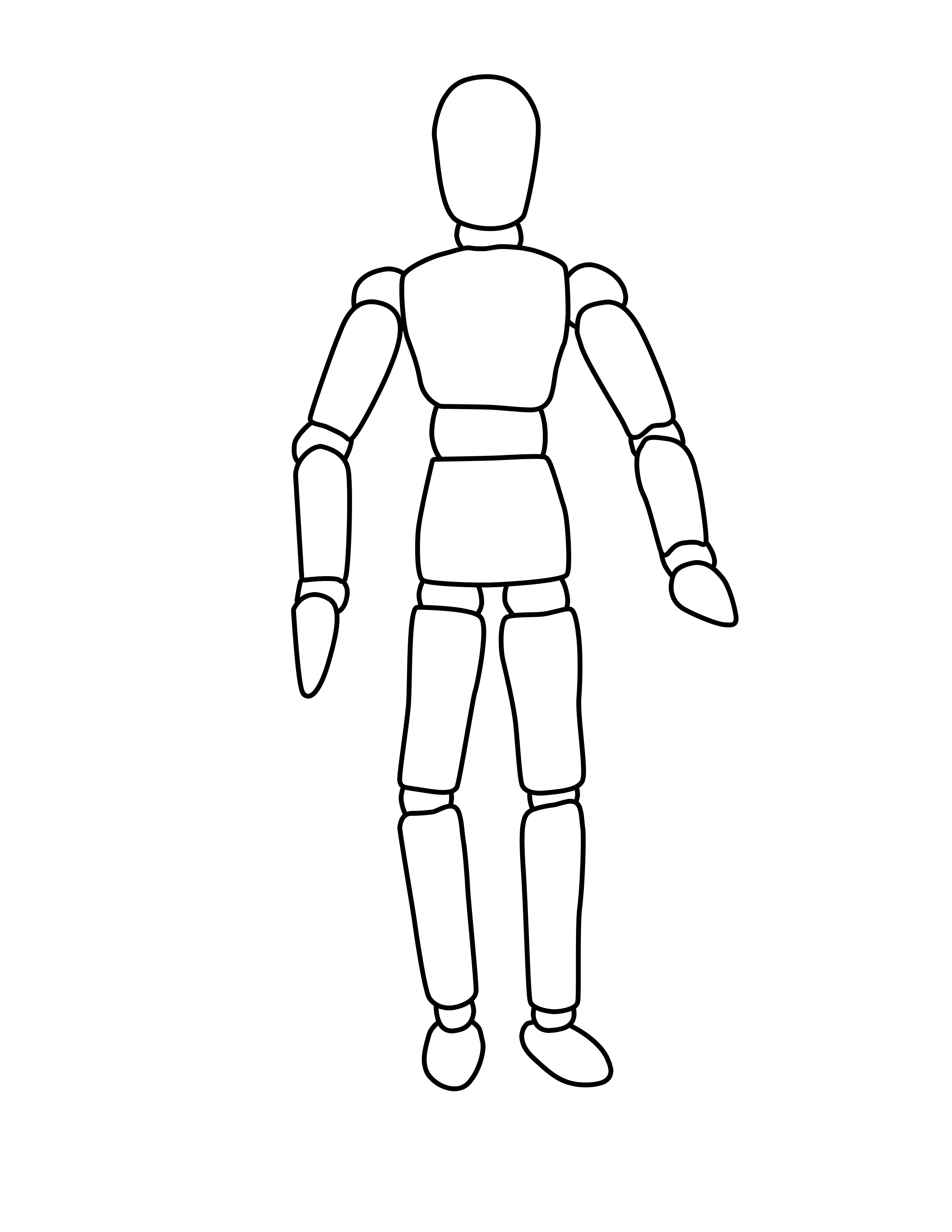 2550x3300 How To Sketch Fashion Design Mannequin Outline For Drawing Or - Mannequin Sketch