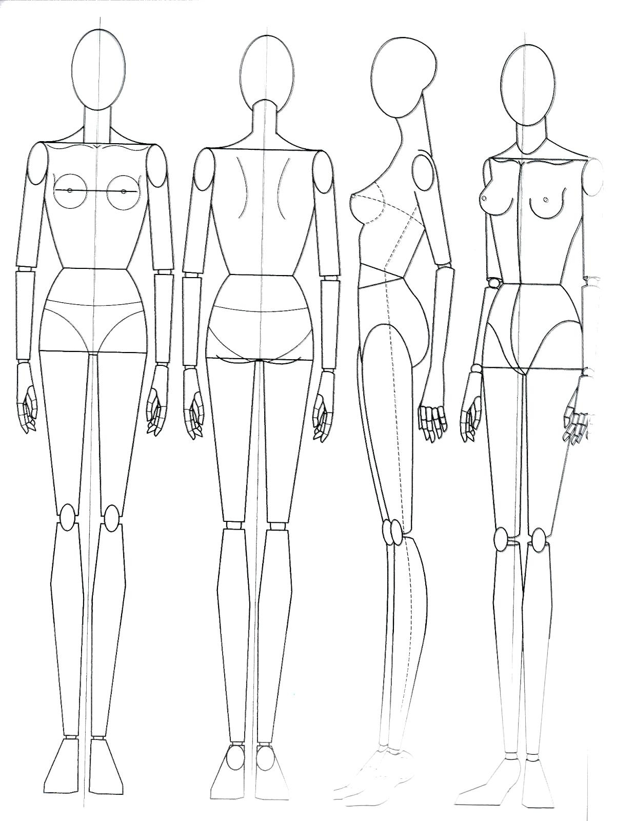 Mannequin Sketch Templates at Explore collection