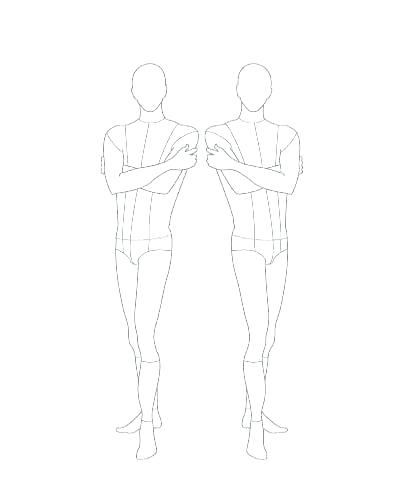 male mannequin sketch