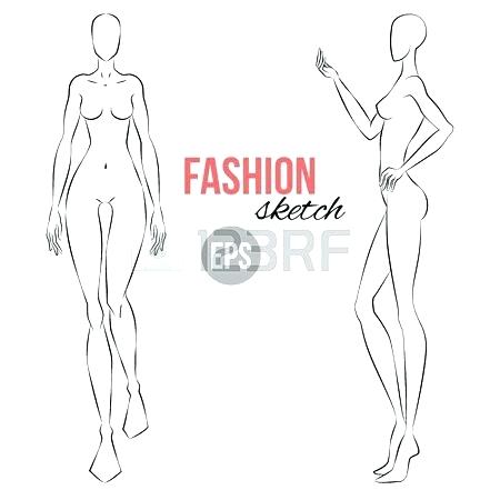 450x450 Fashion Sketch Template Hergarten.co - Mannequin Sketch Templates