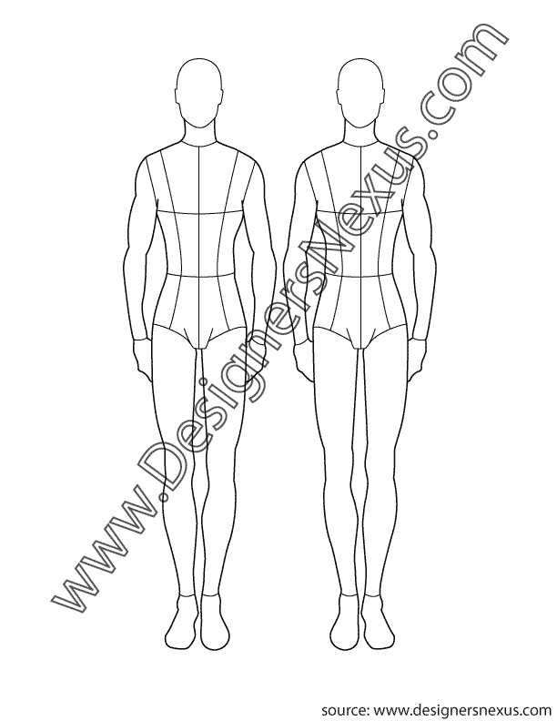 male mannequin sketch