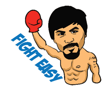 364x300 Line Official Stickers - Manny Pacquiao Sketch