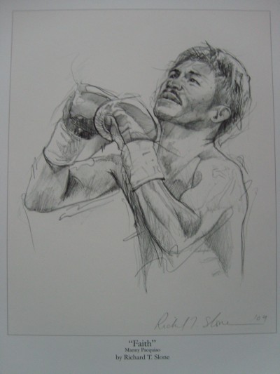 400x533 Manny Pacquiao Limited Edition Sketch Portrait Signed By One Of - Manny Pacquiao Sketch