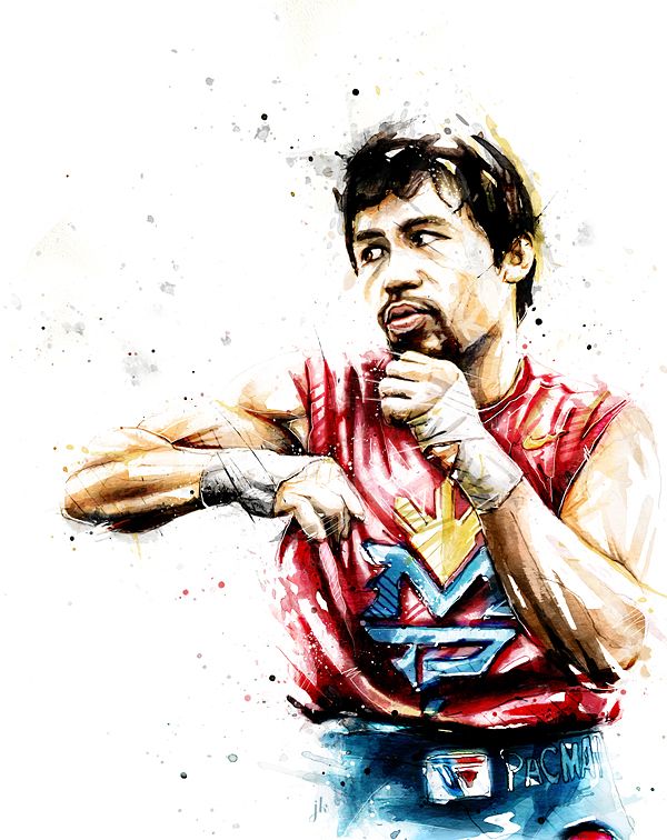 600x756 Manny Pacquiao Illustration. By Jeremy Kyle Cmykyleswww.cmykyles - Manny Pacquiao Sketch