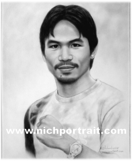 452x550 Portrait Of Manny Pacquiao By Nichard On Stars Portraits - Manny Pacquiao Sketch
