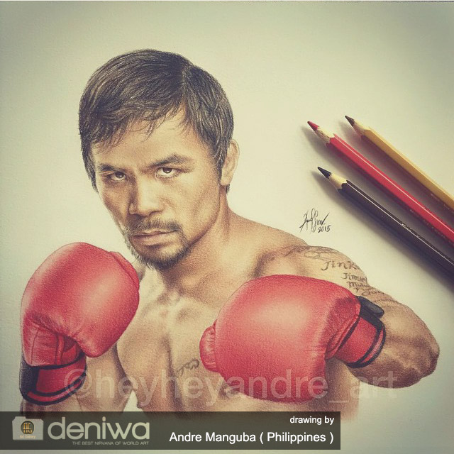 640x640 Deniwa Manny Pacquiao Drawn With Colored Pencils ~ Art Gallery - Manny Pacquiao Sketch
