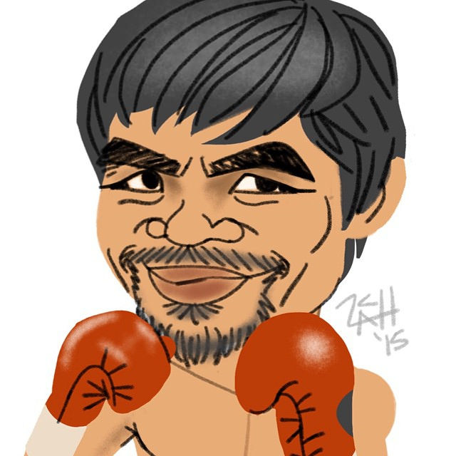 640x640 Daily Sketch Boxer Manny Pacquiao... San Francisco Bay - Manny Pacquiao Sketch