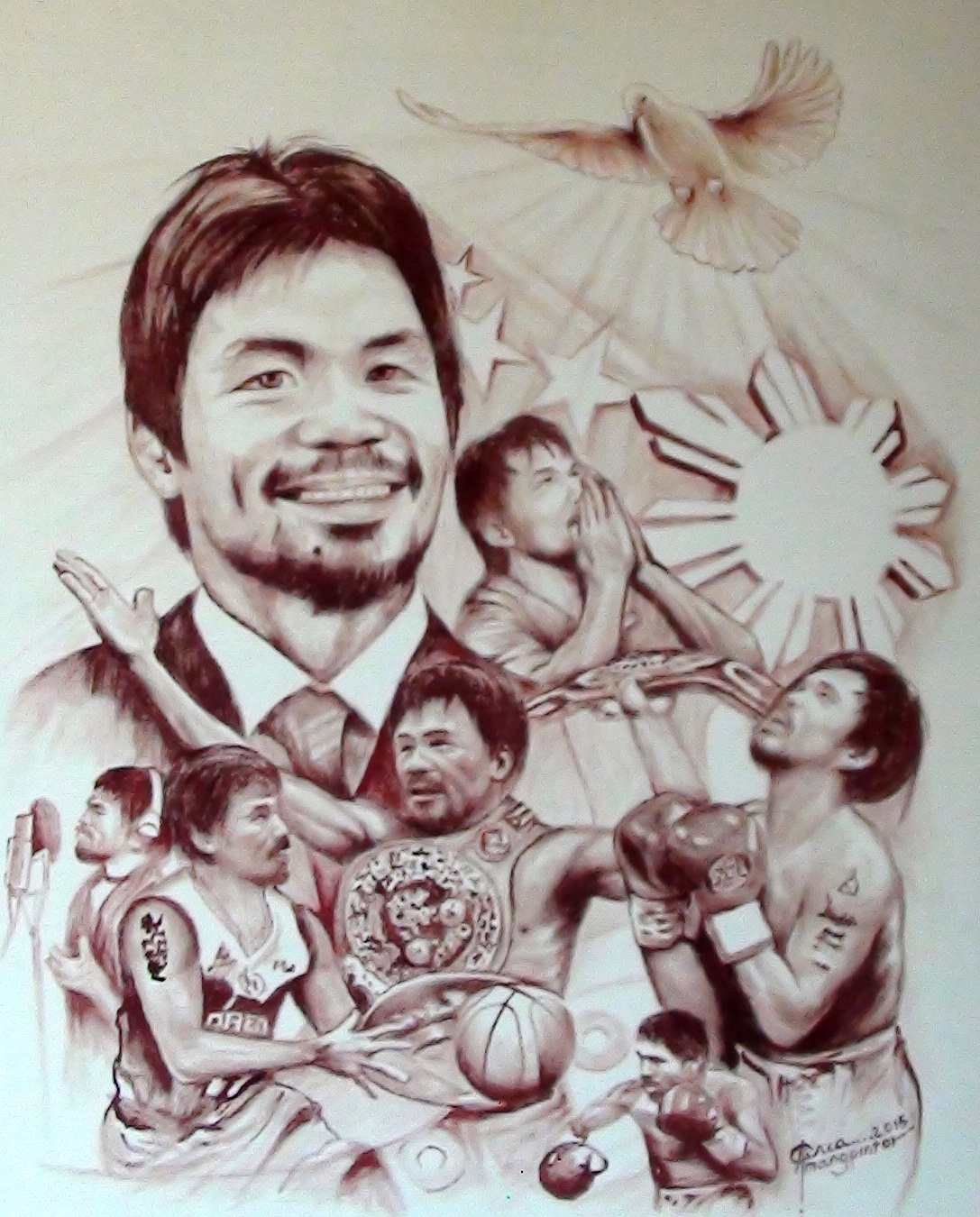 1087x1350 Filemanny Pacquiao Hearted Fist.jpg - Manny Pacquiao Sketch