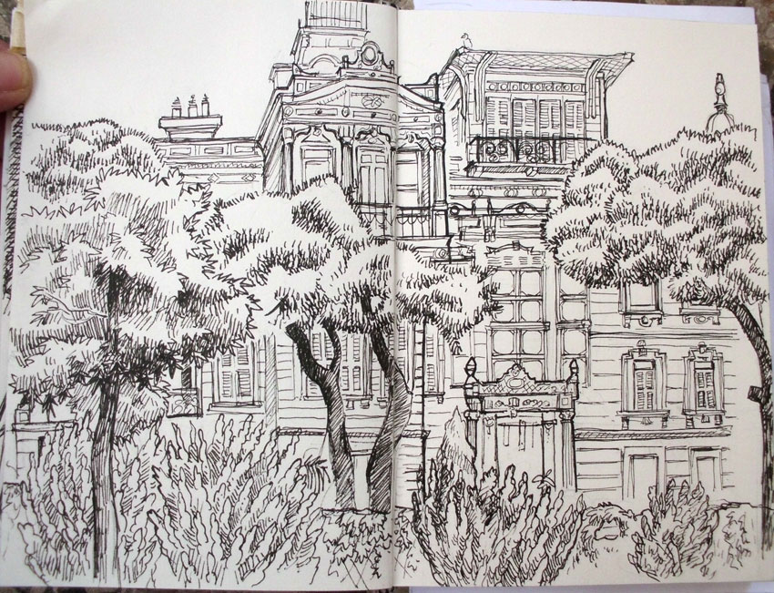 Manor House Sketch at PaintingValley.com | Explore collection of Manor ...