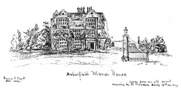 578x284 Arborfield Local History Society - Manor House Sketch