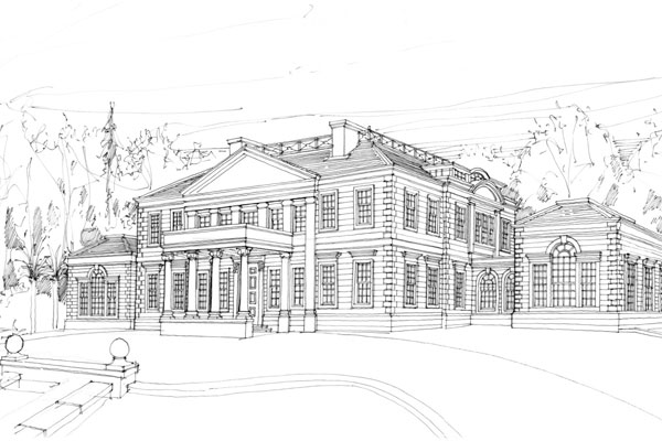 600x400 Image Gallery Mansion Sketch, Sketch Mansion Home - Mansion Sketch
