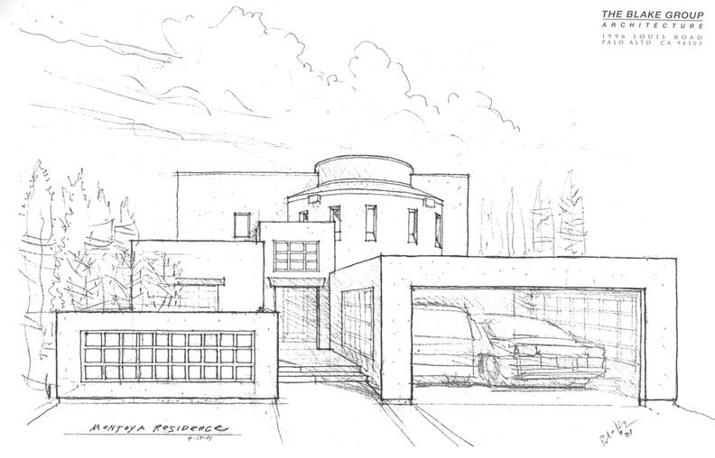 792x508 Modern Mansion Drawing - Mansion Sketch