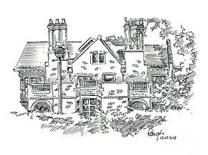 300x223 Old Mansion Drawings Fine Art America - Mansion Sketch