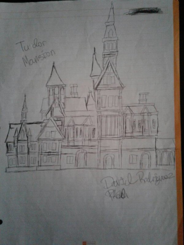 600x800 Tudor Mansion Sketch By Pendoodles0320 - Mansion Sketch