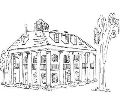 400x337 Collection Of Free Mansion Drawing Sketch. Download On Ubisafe - Mansion Sketch