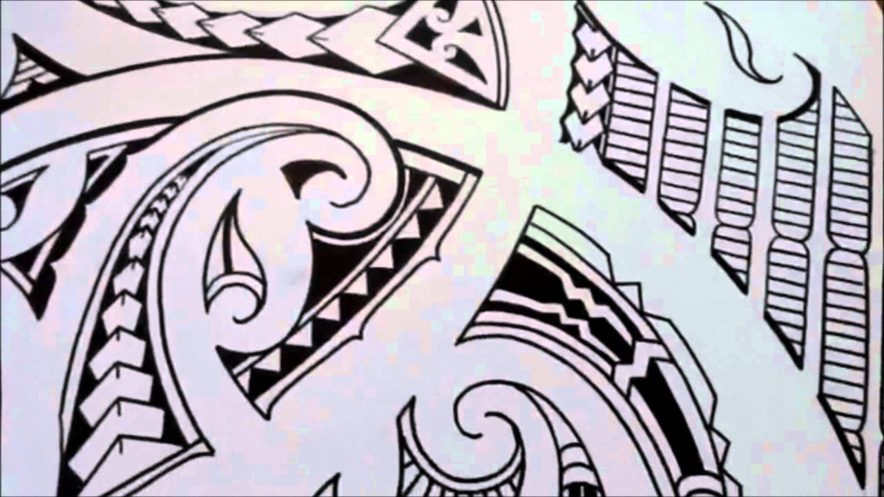 1280x720 How To Sketch A Tribal Polynesian Maori Shoulder Tattoo - Maori Sketch