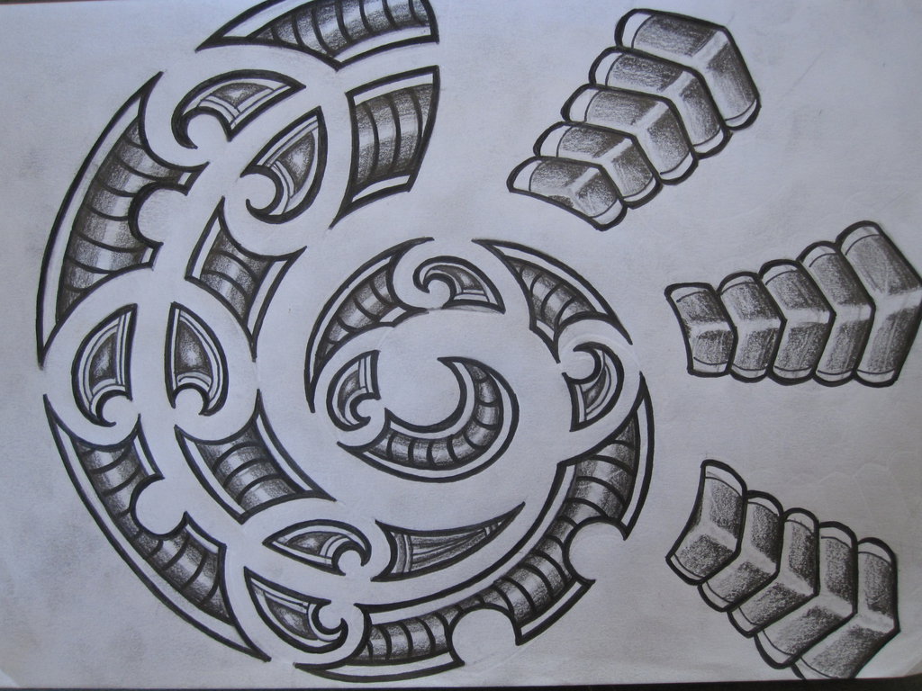 1024x768 Maori Inspired Tattoo Design. Pencil Sketch By Tattooeddnbhead On - Maori Sketch