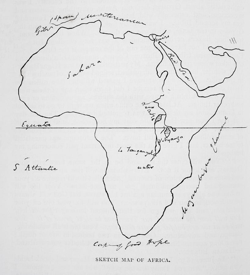 Map Of Africa Sketch at PaintingValley.com | Explore collection of Map ...