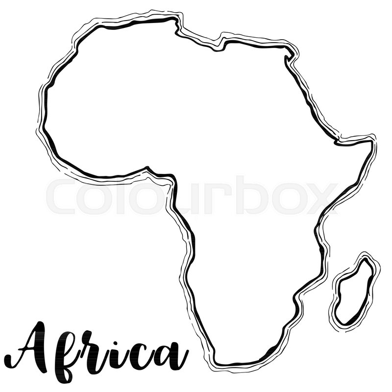 How To Draw Africa Map - Map Of Africa Drawing at GetDrawings | Free
